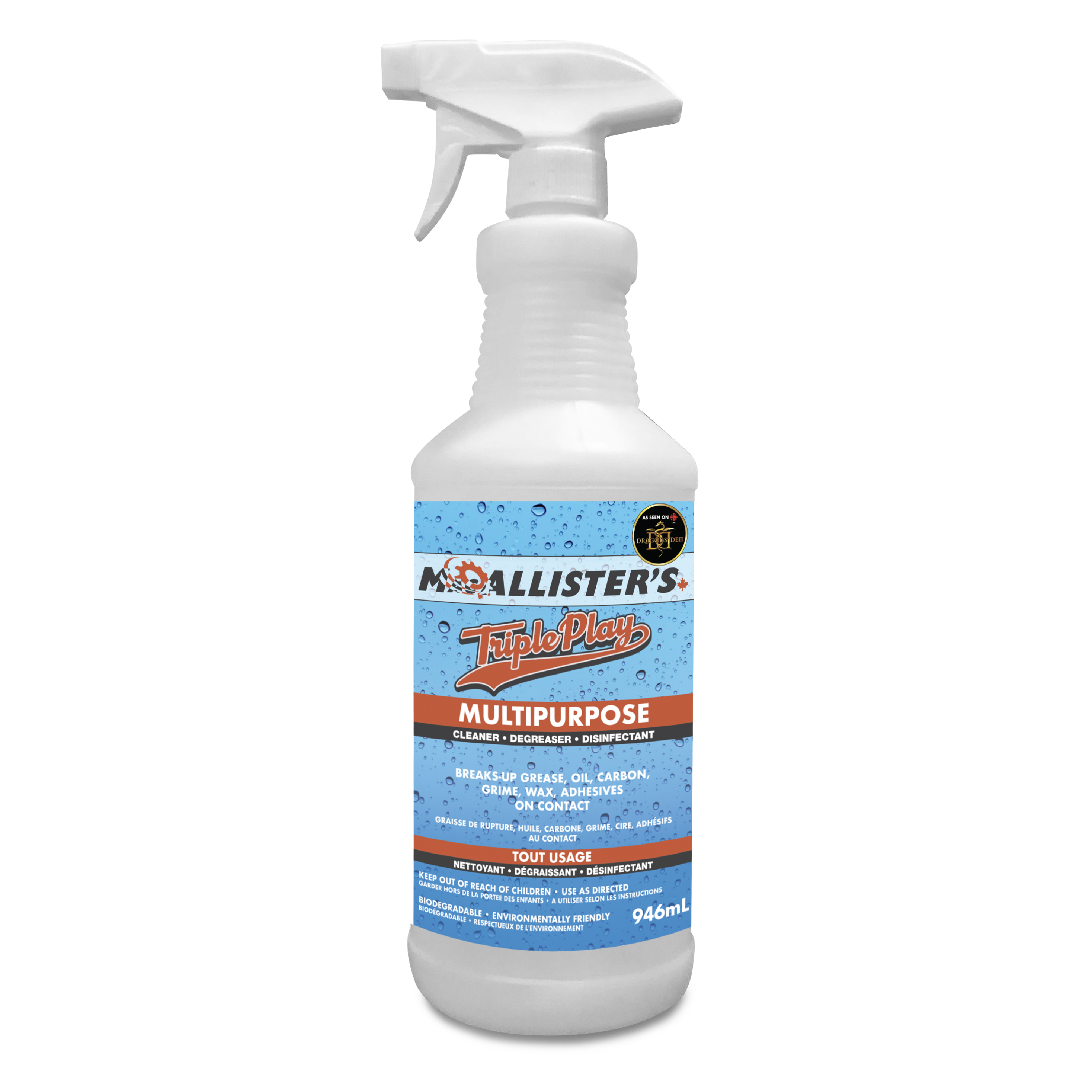 MacAllister's Triple Play Multipurpose Cleaner Degreaser Disinfectant